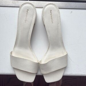 Reformation Women's White Slide Sandals